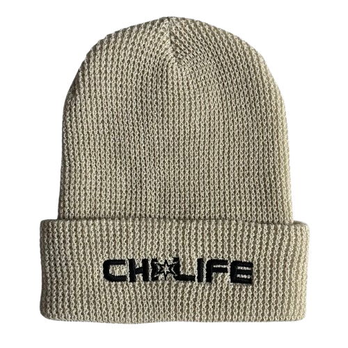 Embroidered Waffle Beanie